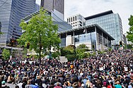 George Floyd protests in Seattle - June 3, 2020 - Sit-in at Seattle City Hall 01.jpg