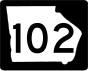 State Route 102 marker