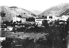 After the Ottoman conquest of the Levant in 1516, the Assaf lords of Kisrawan moved their headquarters to Ghazir (pictured in 1893), where they cultivated close ties with the Maronites of the district, particularly the Hubaysh family, at the expense of their Turkmen kinsmen. Ghazir, 1893.jpg