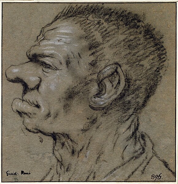 File:Giovanni Francesco Barbieri Guercino - Caricatured Head of a Man, Profile Left - NMH 1065-1863 - Nationalmuseum.jpg