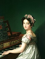 Дочь художника играет на пианино