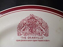 Granville Hotel crest of arms. Granville Plate.JPG