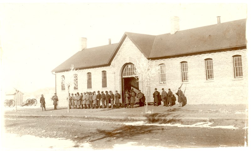 File:Group in Front of the Guard House at Fort Keogh (011e677f1dc74bd99a4454b79affe299).tif