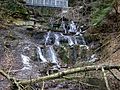 Der größte Wasserfall des Wiehengebirges am Grünen See, März 2006