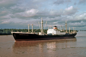 Hapag-Lloyd MS Münsterland auf dem Chao Phraya Fluss bei Bangkok um 1975-76