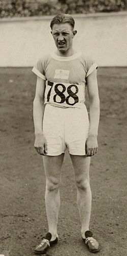 Harri Larva 1928 olympialaisissa.