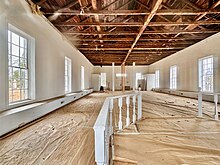 The interior of Harshaw Chapel in 2023 Harshaw Chapel in Murphy, North Carolina and Cherokee County 07.jpg