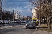 English: Haziety Praŭda avenue. Minsk, Belarus Беларуская: Праспект газеты "Праўда". Мінск, Беларусь Русский: Проспект газеты "Правда". Минск, Беларусь