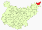 Расположение муниципалитета Элечоса-де-лос-Монтес на карте провинции