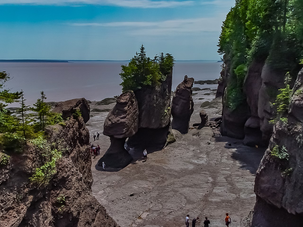 Hopewell Rocks, Río de Chocolate, la Bahía de Fundy, New Brunswick