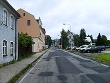 Verlauf der Passstraße (heute: Hamerská) durch Platten