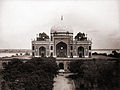 Humayun's Tomb, Delhi. 1880, showing Yamuna river in the background.