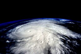 Hurikán Patricia viděn z Mezinárodní vesmírné stanice 23. října 2015