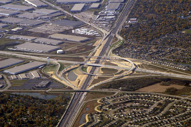 File:I-355 and I-55 interchange from air.jpg
