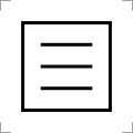 Alternative Darstellung des Symbols nach IEC 60417 mit umrahmtem Hamburger-Menü-Symbol