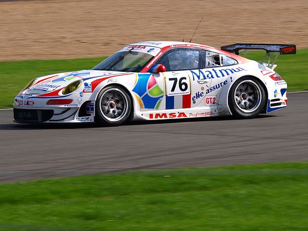 IMSA Performance Matmut Porsche 997 GT3-RSR at the 2008 1000 km of Silverstone.