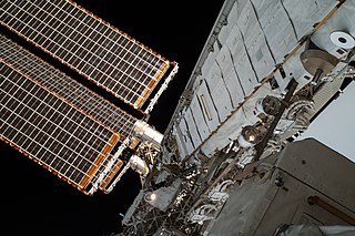 Integrated Truss Structure Part of the International Space Station; sequence of connected trusses