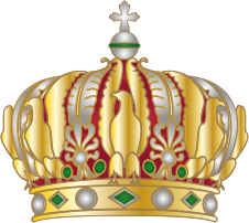 Représentation héraldique de la couronne de Napoléon III, figurant sur ses armoiries. (image vectorielle)