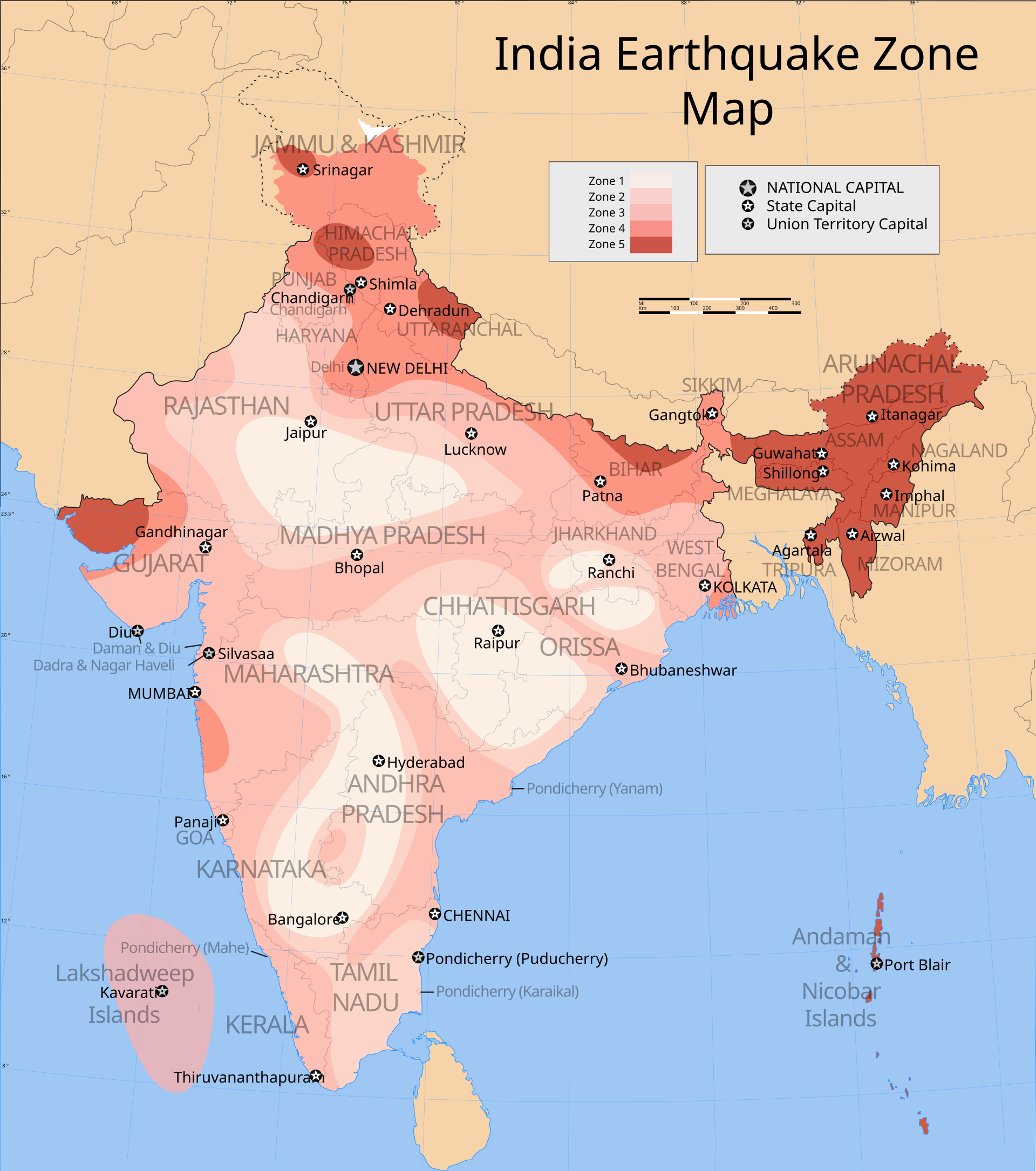 Earthquake zones of India - Wikipedia