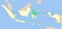 Läge för Centrala Sulawesi i Indonesien