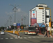 Bus on a street