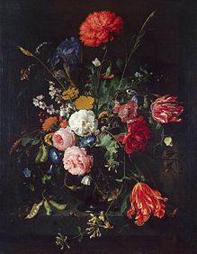 Flowers in a Vase, once part of the collection of Count Karl von Cobenzl in Brussels, bought by Catherine the Great in 1768. Now in Hermitage Museum