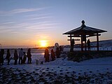 初日の出と世界平和の鐘（2007年1月）