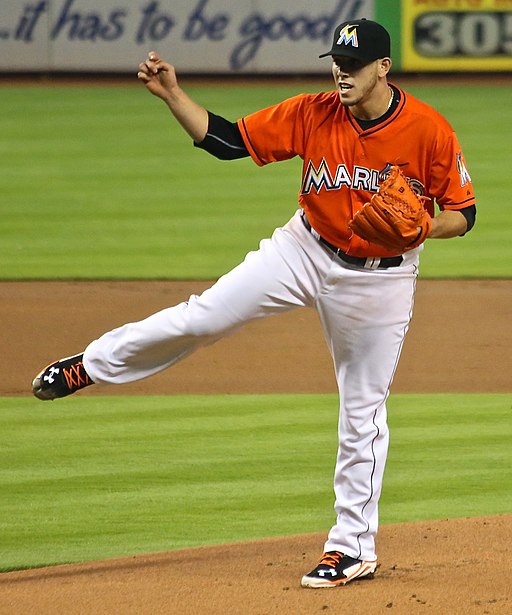 José Fernández pitching in 2014 (Cropped)