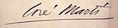 signature de José Martí