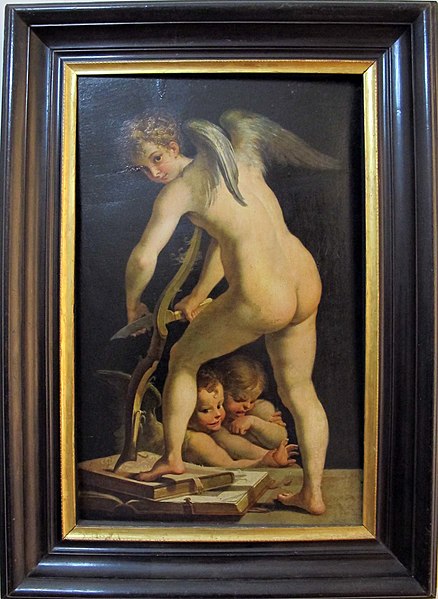 File:Joseph heinz il vecchio da parmigianino, cupido che fabbrica l'arco.JPG