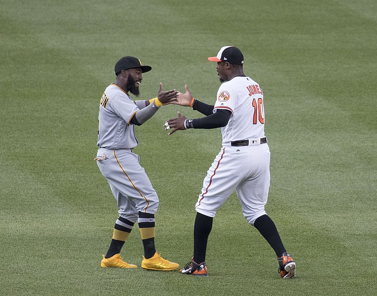 File:Josh Harrison, Adam Jones in 2017 (35150667965).jpg