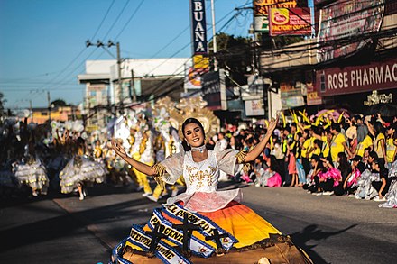 Sugat Kabanhawan Festival dancers performing their street dance on Easter Sunday, 2019.