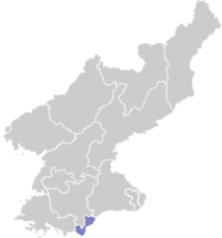 Položaj općine Kaesong u Sjevernoj Koreji
