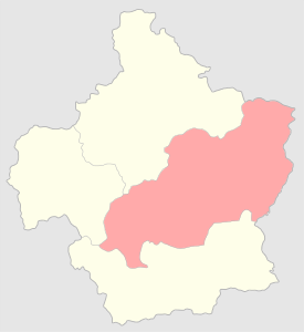 El distrito de Kars en el mapa