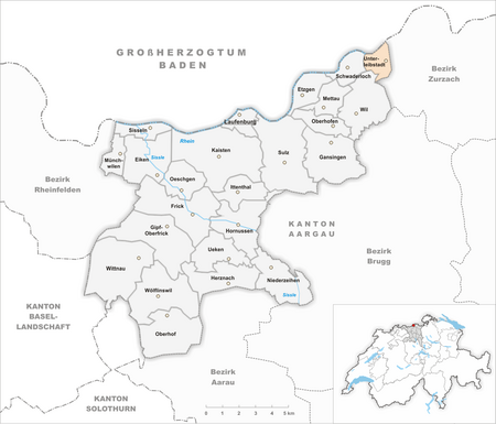 Karte Gemeinde Unterleibstadt 1850