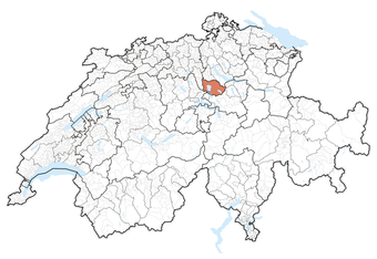 Location of the canton in Switzerland