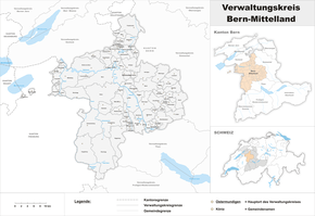 Karte von Vawoitungskroas Bern-Middlland