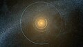 ケプラー20系の惑星の軌道。gの軌道は描かれていない。