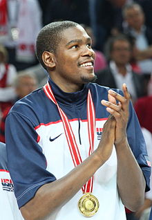 Kevin Durant, médaillé d'or du mondial 2010