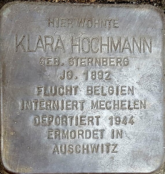 File:Klara Hochmann geb. Sternberg, Seerobenstr. 6, Wiesbaden-Westend.jpg