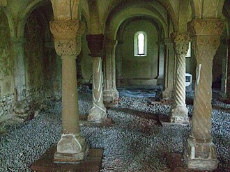 Crypt of the old abbey church during restoration in 2010 Konradsburg Krypta 1.jpg