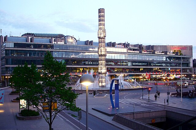 Kulturhuset at Sergels torg served as a temporary seat for the Riksdag, from 1971 to 1983, while the Riksdag building on Helgeandsholmen underwent ren