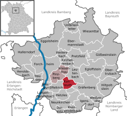 Kaart van Kunreuth