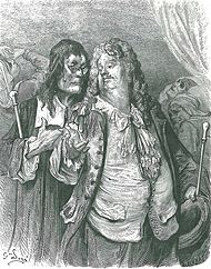 An illustration of  Les Médecins  (Fable V.12) by Gustave Doré, 1866