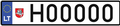 License plate of Lithuania H00000 retro (2023)