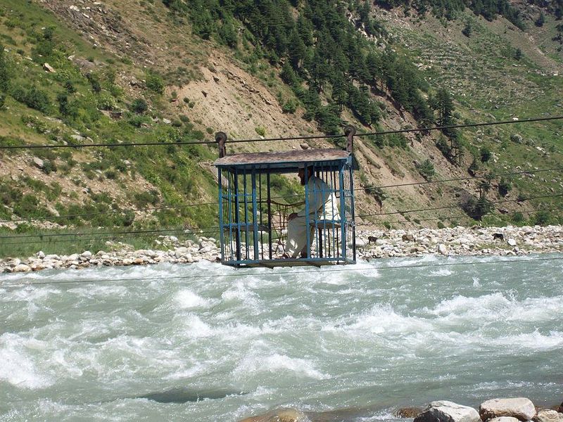 File:Local chair lift on River Kunhar.jpg