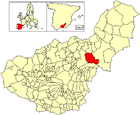 Расположение муниципалитета Гор на карте провинции