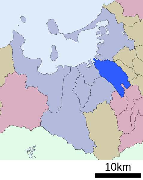 File:Location of Hakata ward Fukuoka city Fukuoka prefecture Japan.svg