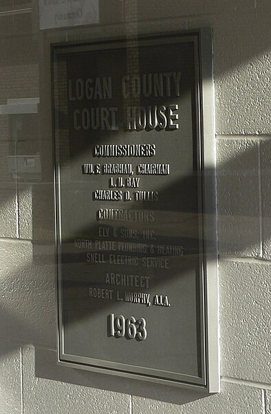 File:Logan County, Nebraska courthouse plaque.JPG