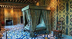 Enlosado del dormitorio de la reina en el Castillo de Blois (Francia).
